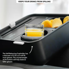 Load image into Gallery viewer, Couch Console | Original Self-Balancing Anti-Spill Cup Holder Tray | Black Grey