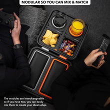 Load image into Gallery viewer, Couch Console | Original Self-Balancing Anti-Spill Cup Holder Tray | Black Grey