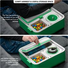 Load image into Gallery viewer, Couch Console | Original Self-Balancing Anti-Spill Cup Holder Tray | Grey Green
