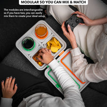 Load image into Gallery viewer, Couch Console | Original Self-Balancing Anti-Spill Cup Holder Tray | Grey Green