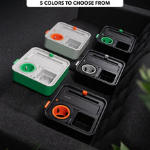 Load image into Gallery viewer, Couch Console | Original Self-Balancing Anti-Spill Cup Holder Tray | Grey Green