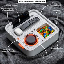 Load image into Gallery viewer, Couch Console | Original Self-Balancing Anti-Spill Cup Holder Tray | Grey Orange