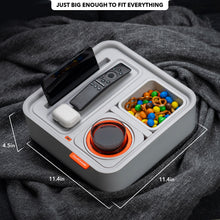 Load image into Gallery viewer, Couch Console | Original Self-Balancing Anti-Spill Cup Holder Tray | Grey Orange