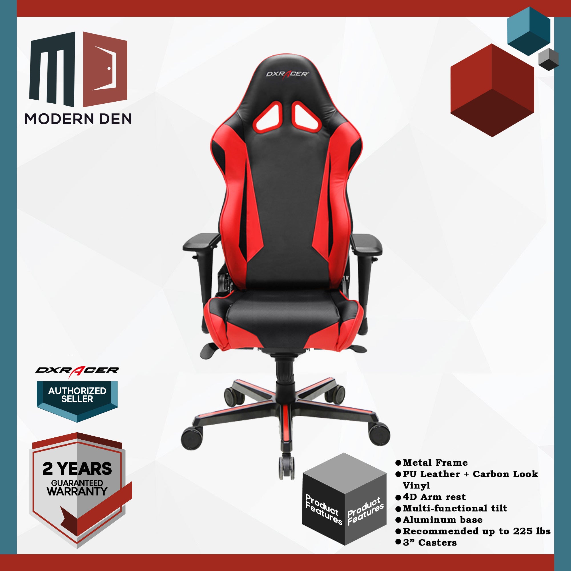 DXRacer Racing Series RV001 Red Modern Den PH