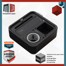 Load image into Gallery viewer, Couch Console | Original Self-Balancing Anti-Spill Cup Holder Tray | Black Grey