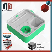 Load image into Gallery viewer, Couch Console | Original Self-Balancing Anti-Spill Cup Holder Tray | Grey Green