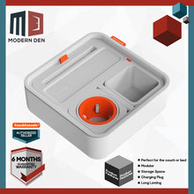 Load image into Gallery viewer, Couch Console | Original Self-Balancing Anti-Spill Cup Holder Tray | Grey Orange