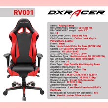 Load image into Gallery viewer, DXRacer | Racing Series RV001 | Red