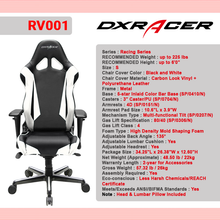 Load image into Gallery viewer, DXRacer | Racing Series RV001 | White