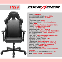 Load image into Gallery viewer, DXRacer | Tank Series TS29 | Black
